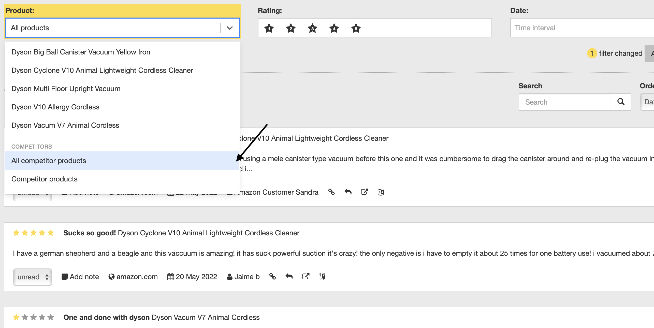 Analyse what your competitors are doing in FeedCheck