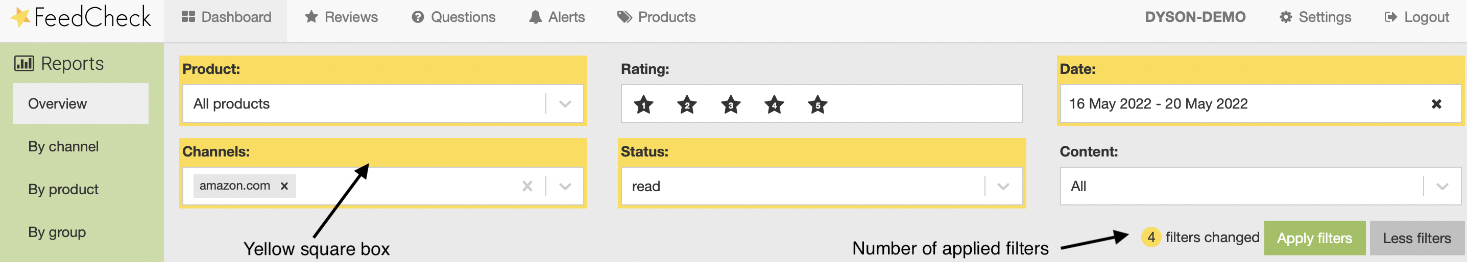 Search filter. How to use filters more efficiently when aggregating reviews. 
