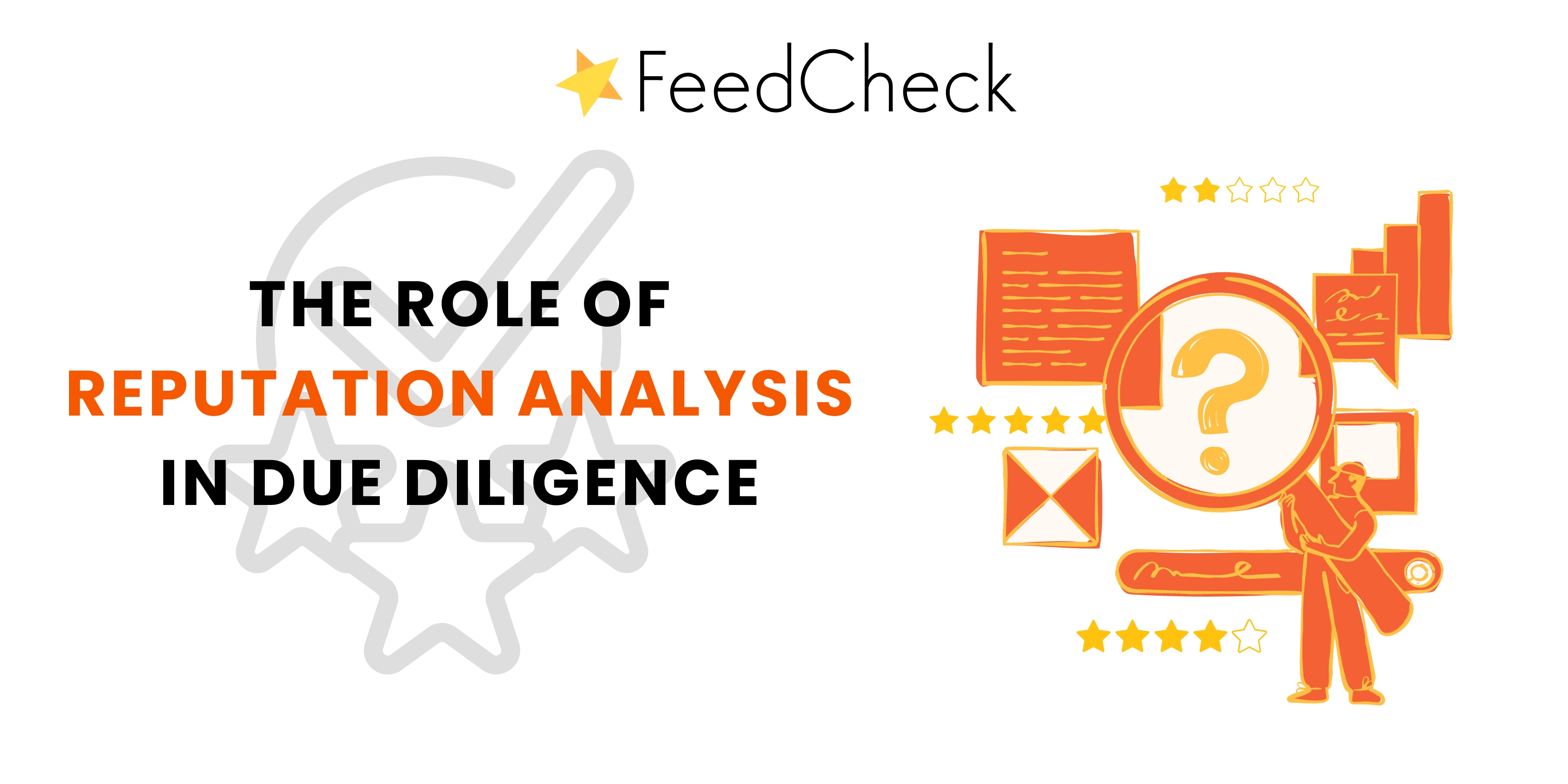 blog banner with article title and graphic showing someone doing research and analyzing star reviews