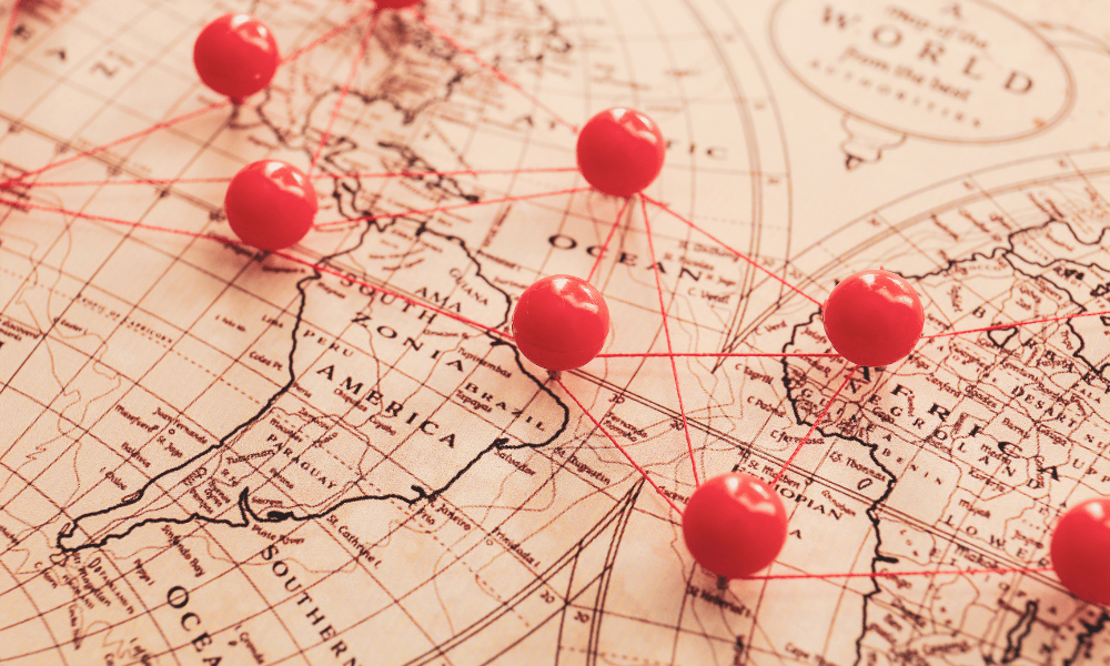 multiple locations on map