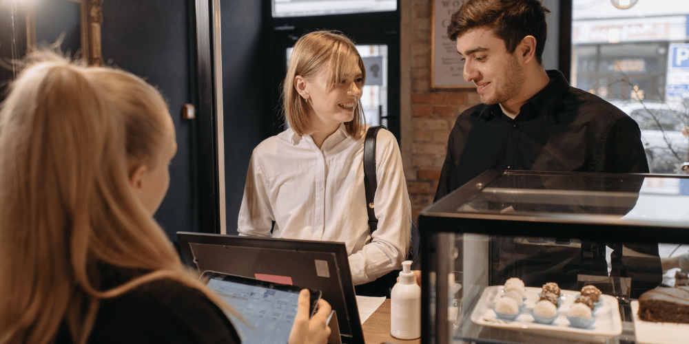 customer in bakery