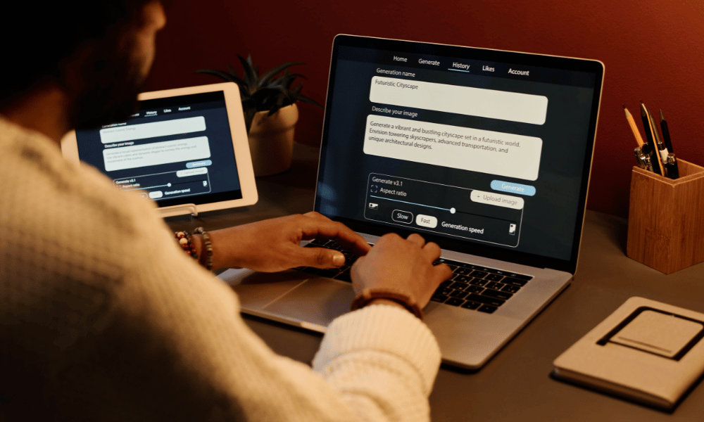 man using AI to respond to reviews